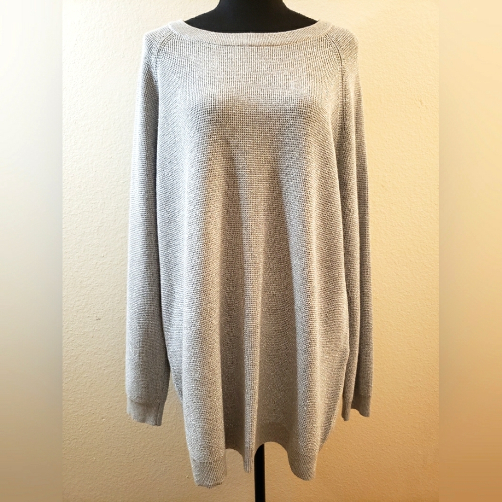 Sweater Silver tone Sz XL